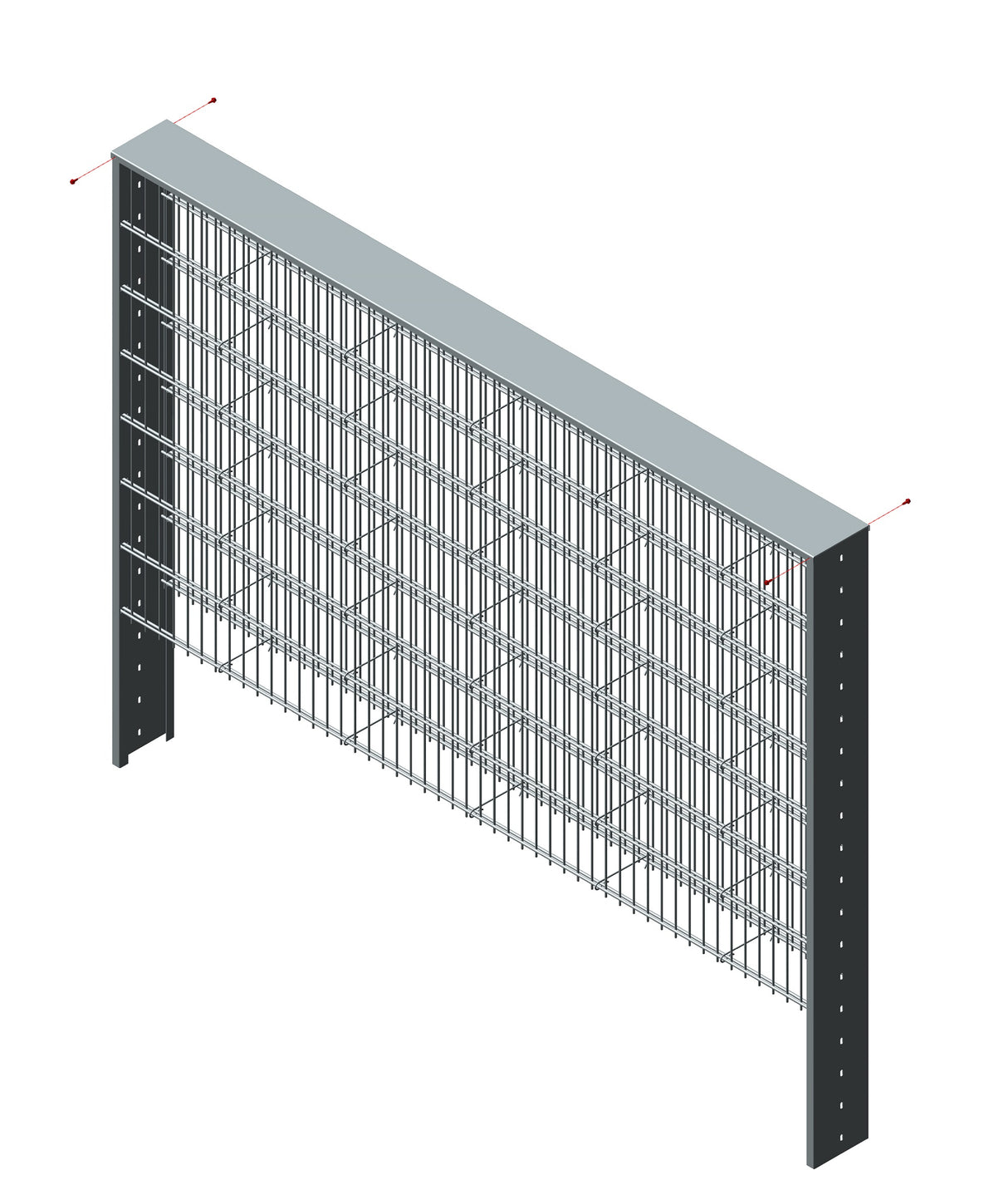 Abdeckblech für Gabionen mit Seitenblech
