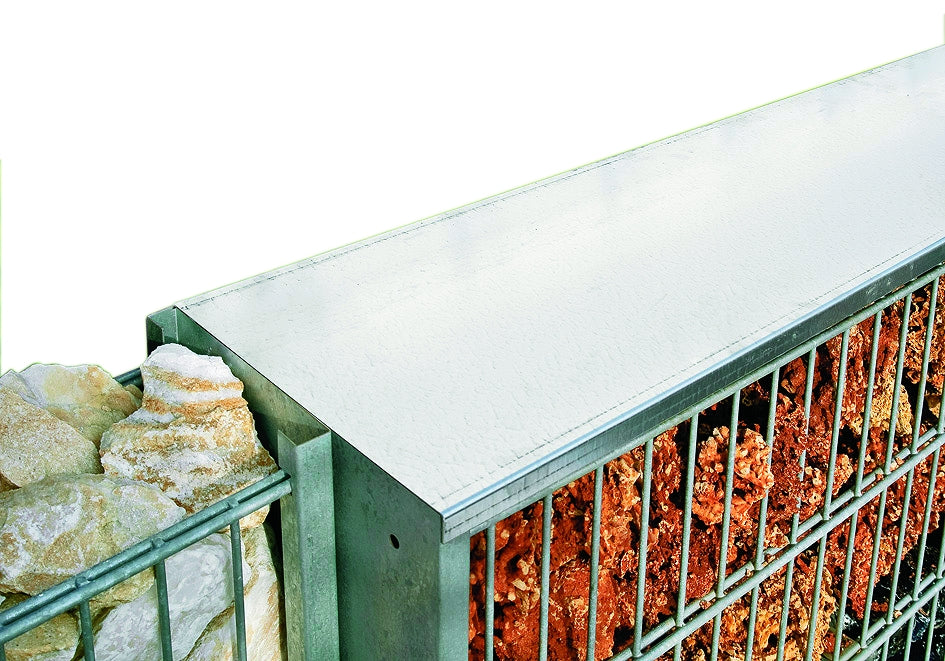 Abdeckblech für Gabionen mit Seitenblech