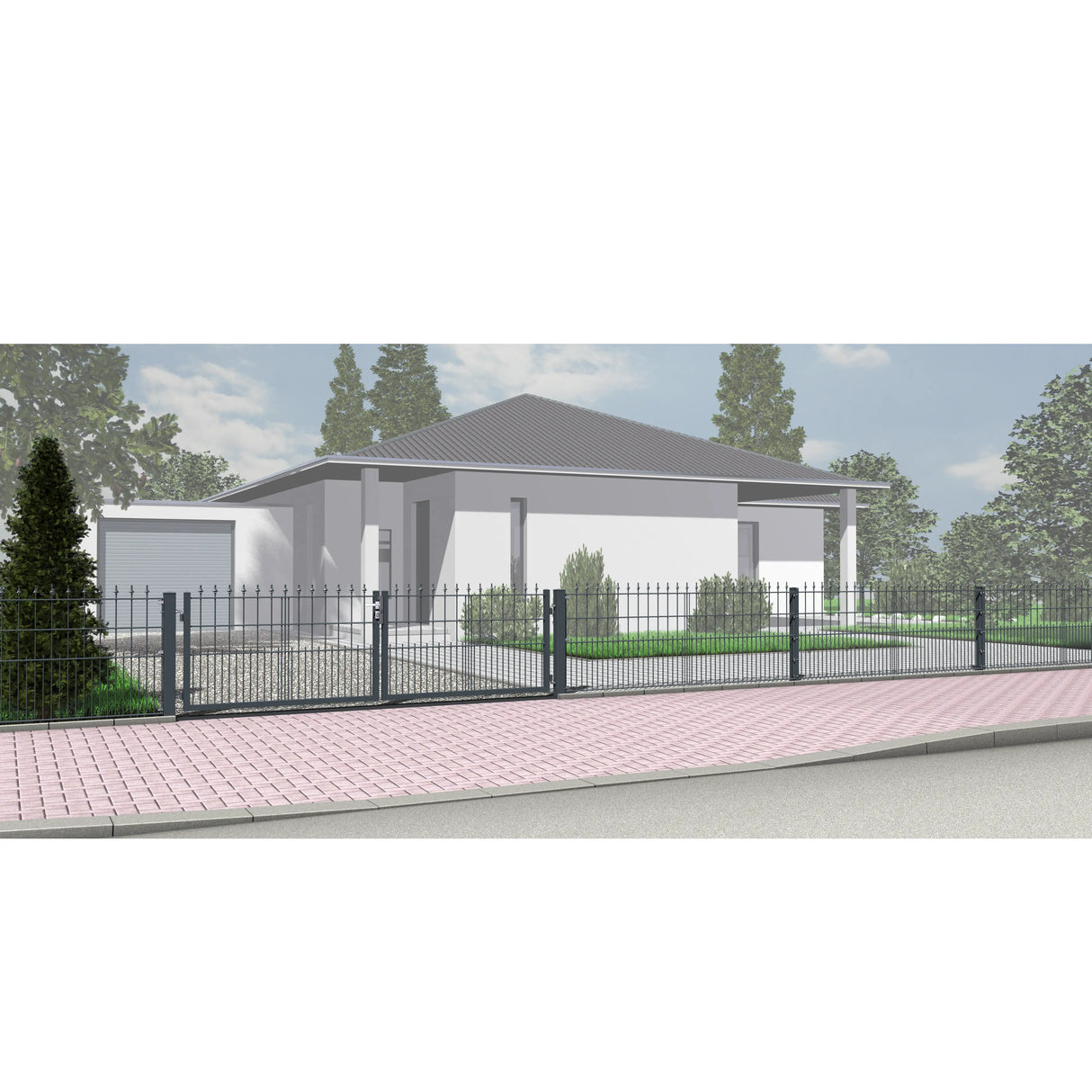 Produktbild des Produkts Dekormattentor 2-flügelig mit Spitze oder Kugel