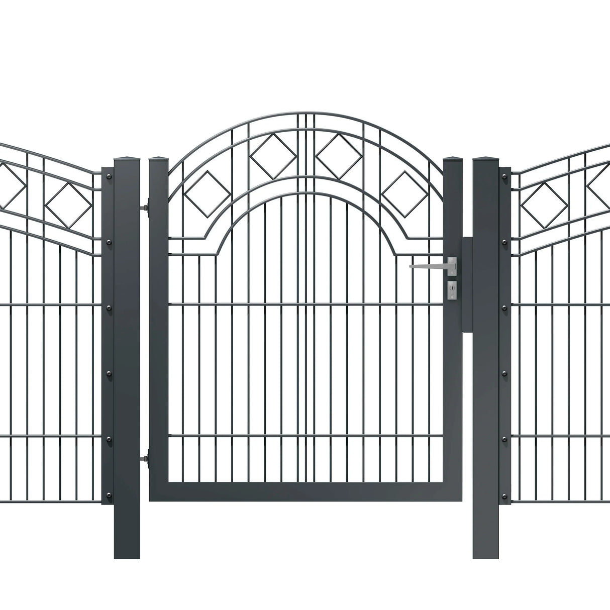 Produktbild des Produkts Dekormattentor 1-flügelig mit Oberbogen und Ornament