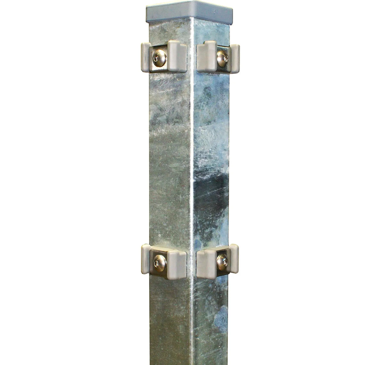 Produktbild des Produkts Eck-Pfosten mit Klemmhalter, Kunststoffkappe zum Einbetonieren