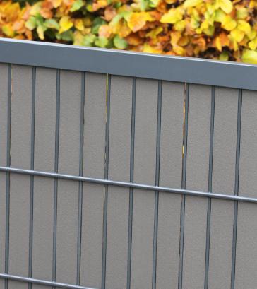 Sichtschutzstreifen - senkrechte Montage - Set für eine Doppelstabmatte 6/5/6