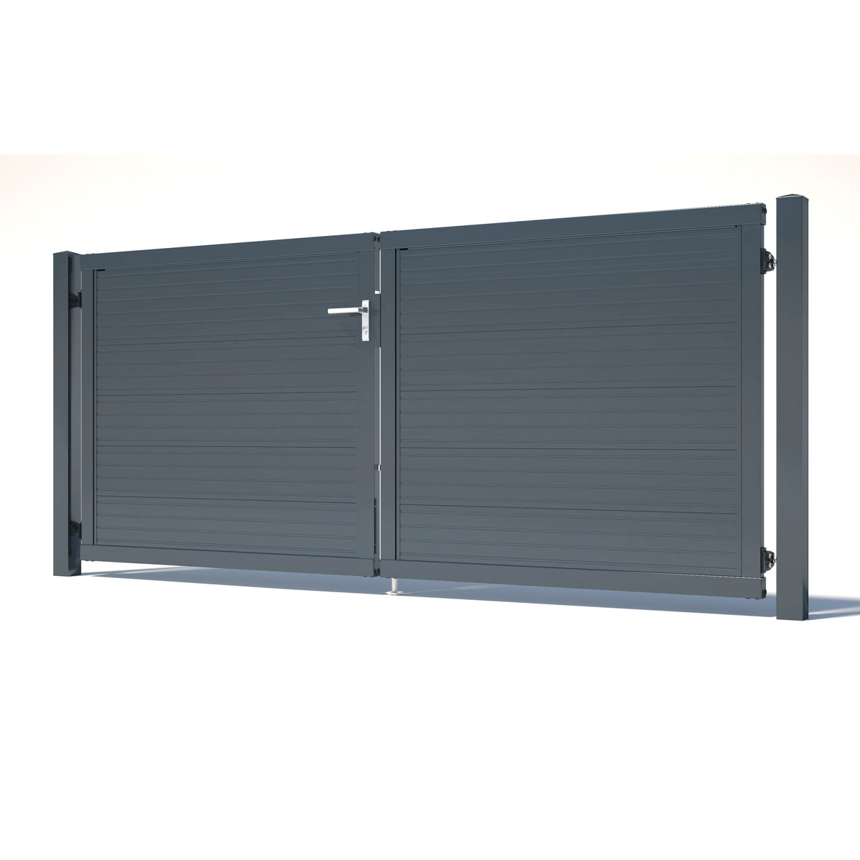 Produktbild des Produkts Zaunpaneeltor 2-flügelig mit Glattblech/Lochblech