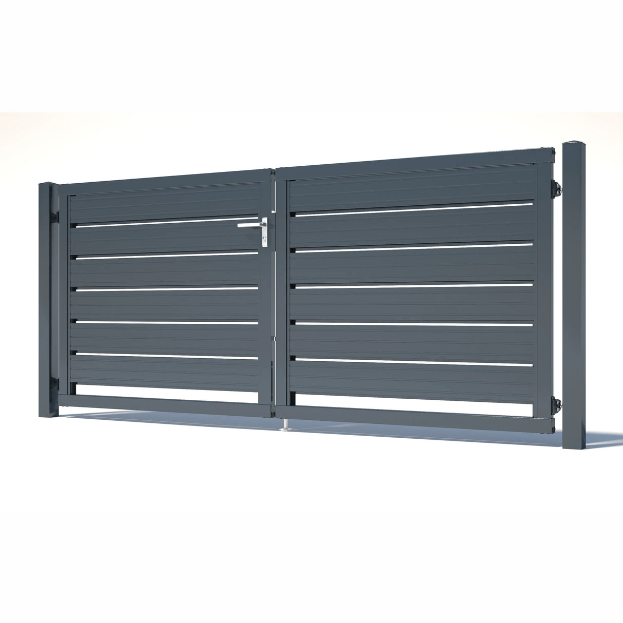 Produktbild des Produkts Zaunpaneeltore 2-flügelig mit Lattenoptik