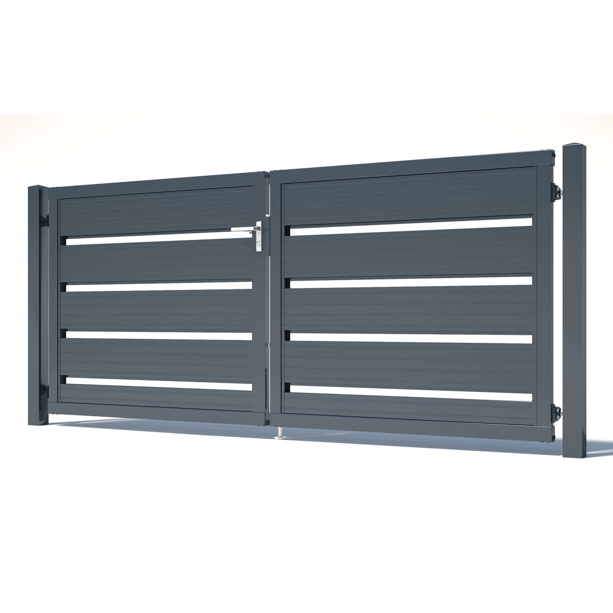 Produktbild des Produkts Zaunpaneeltore 2-flügelig mit Lattenoptik