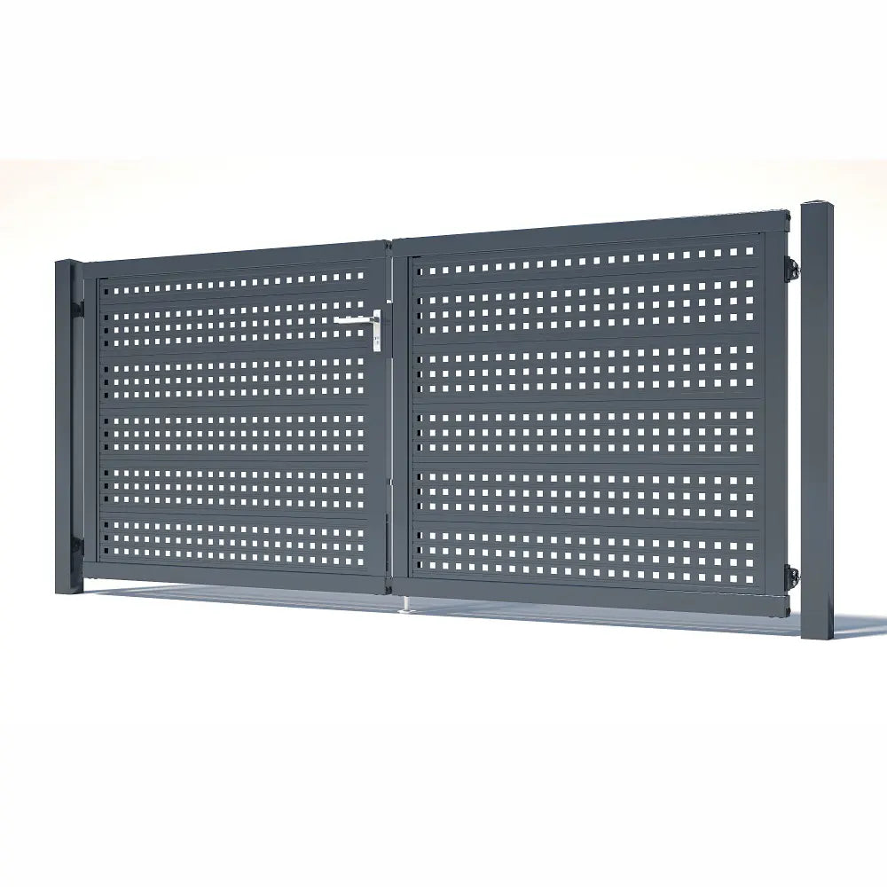 Produktbild des Produkts Zaunpaneeltor 2-flügelig mit Glattblech/Lochblech