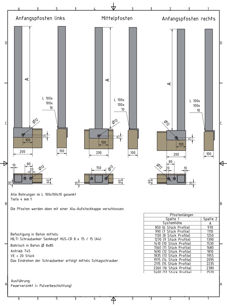 WPC - Schall - Sichtschutz /Montageanleitung