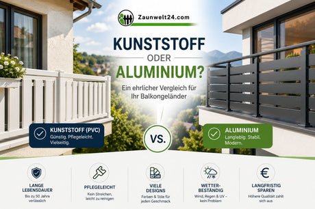 Balkongeländer Kunststoff oder Aluminium
