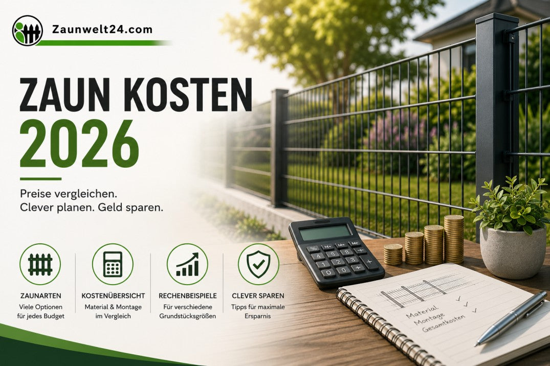Zaun Kosten 2026 Preise vergleichen, Rechenbeispiele und Spartipps für jeden Zauntyp  Zaunwelt24