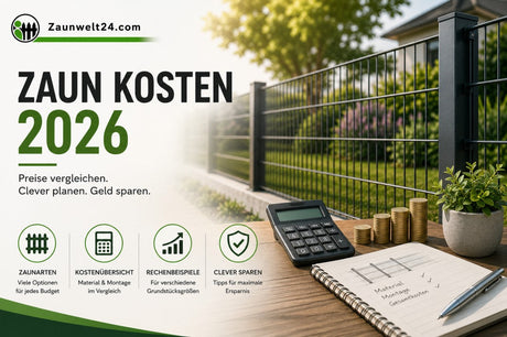 Zaun Kosten 2026 Preise vergleichen, Rechenbeispiele und Spartipps für jeden Zauntyp  Zaunwelt24
